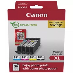 CANON CLI-581XL Multipack+fotópapír