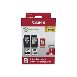 CANON PG-540L + CL-541XL + 50 LAP GP501 10X15 FÉNYES FOTÓPAPÍR MULTIPACK