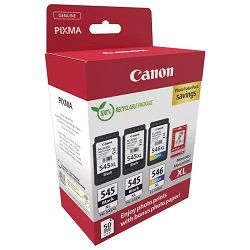CANON PG-545XLX2 + CL-546XL + 50 LAP GP501 10X15 FÉNYES FOTÓPAPÍR MULTIPACK