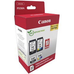 CANON PG-545 + CL-546 + 50 LAP GP501 10X15 FÉNYES FOTÓPAPÍR MULTIPACK