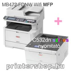 OKI Home plus Office nyomtató szett MB472dnw plus C532dn